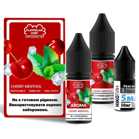 Набор Flavorlab Disposable Puff 10ml Cherry Menthol
